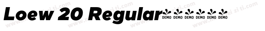 Loew 20 Regular字体转换